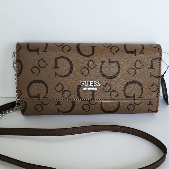 Guess - Campo Mini - Wallet/Purse/ Crossbody Purse - Cocoa - New with Tags - Picture 1 of 9